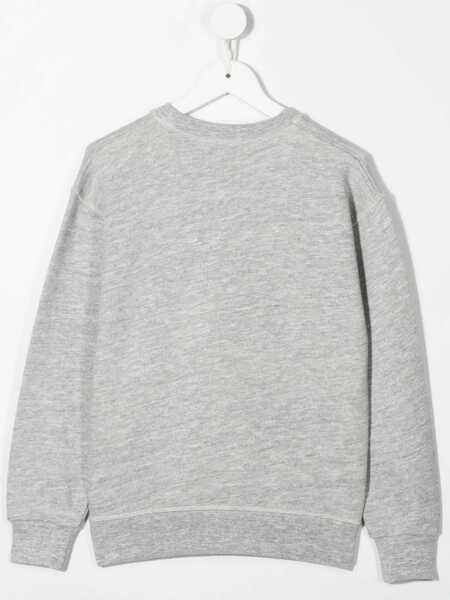 Hanorace DSQUARED2 Sweatshirt Crewneck Front Leaf Print GREY Fete (BM 9416180) 2
