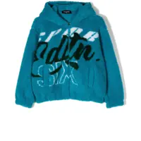 Hanorace Felpa Jacquard Fur Con Zip E Cappuccio Femei