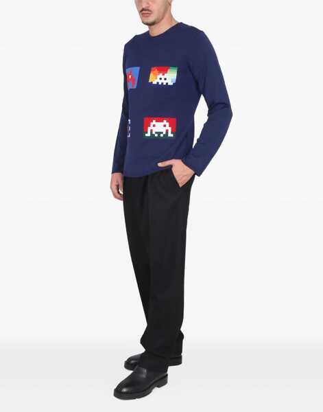 Pulovere Comme des Garons Wool Jersey. BLUE Barbati (BM 9416321) 2