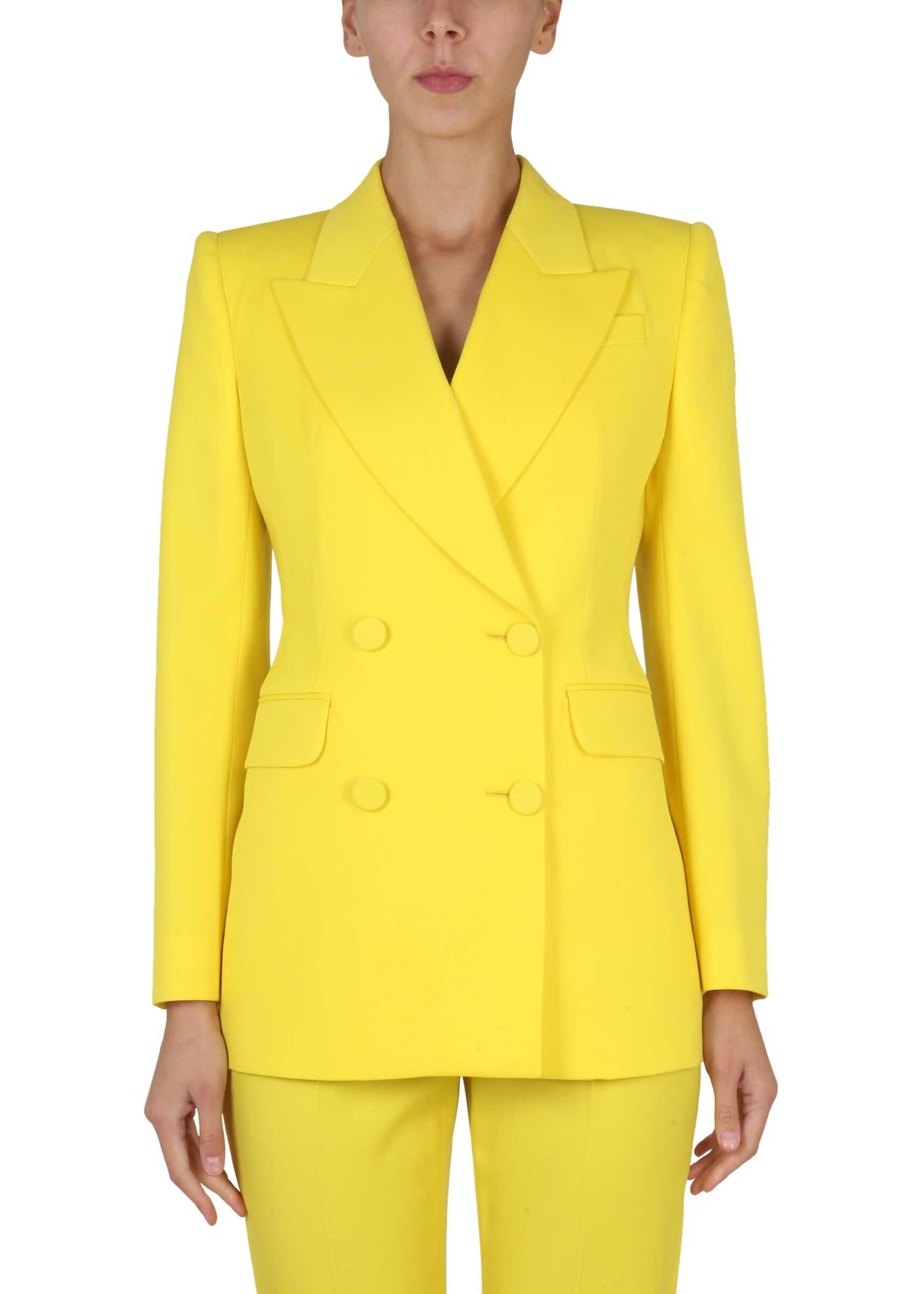 Alexander McQueen Double-Breasted Jacket YELLOW