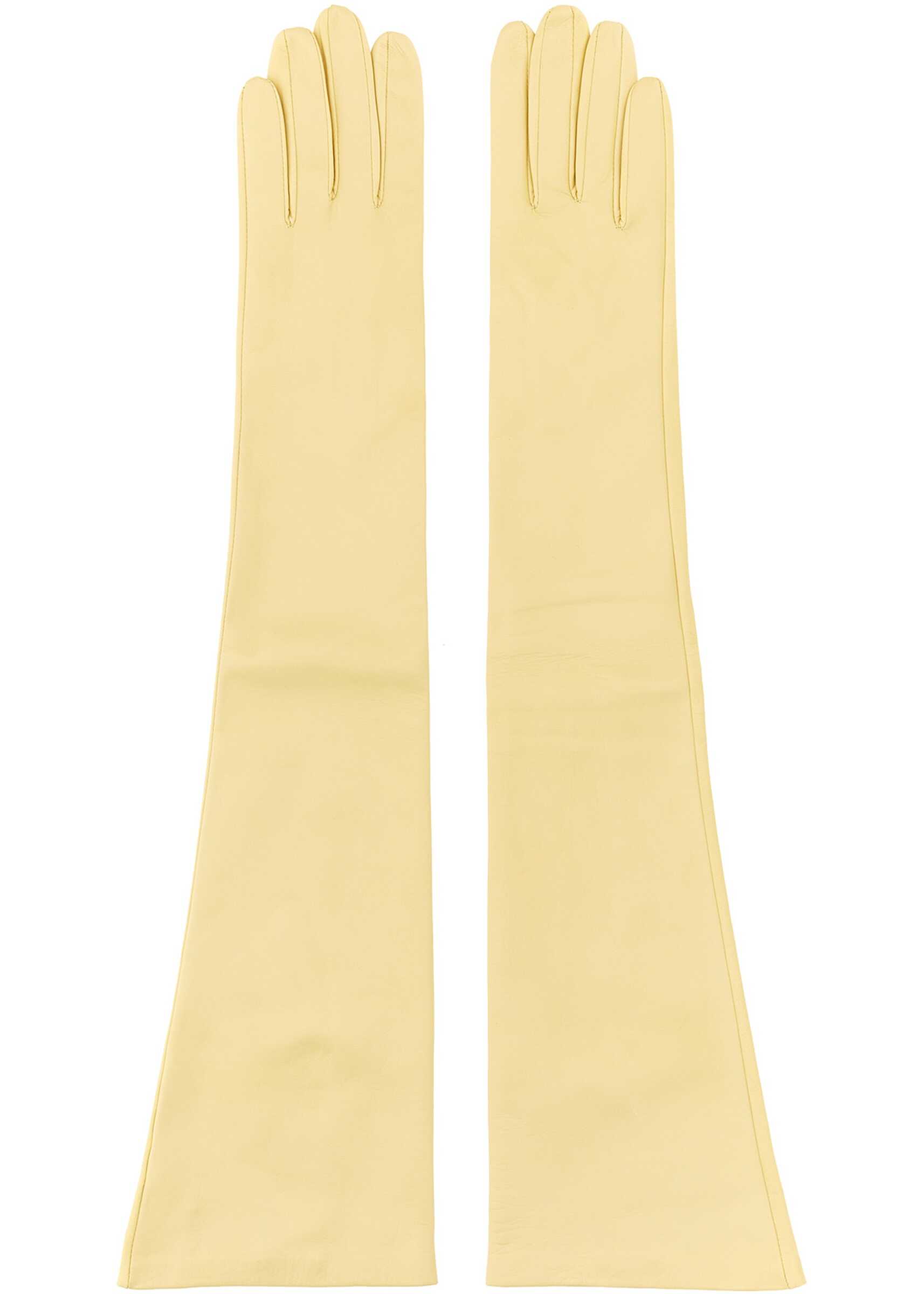 Jil Sander Long Gloves. YELLOW