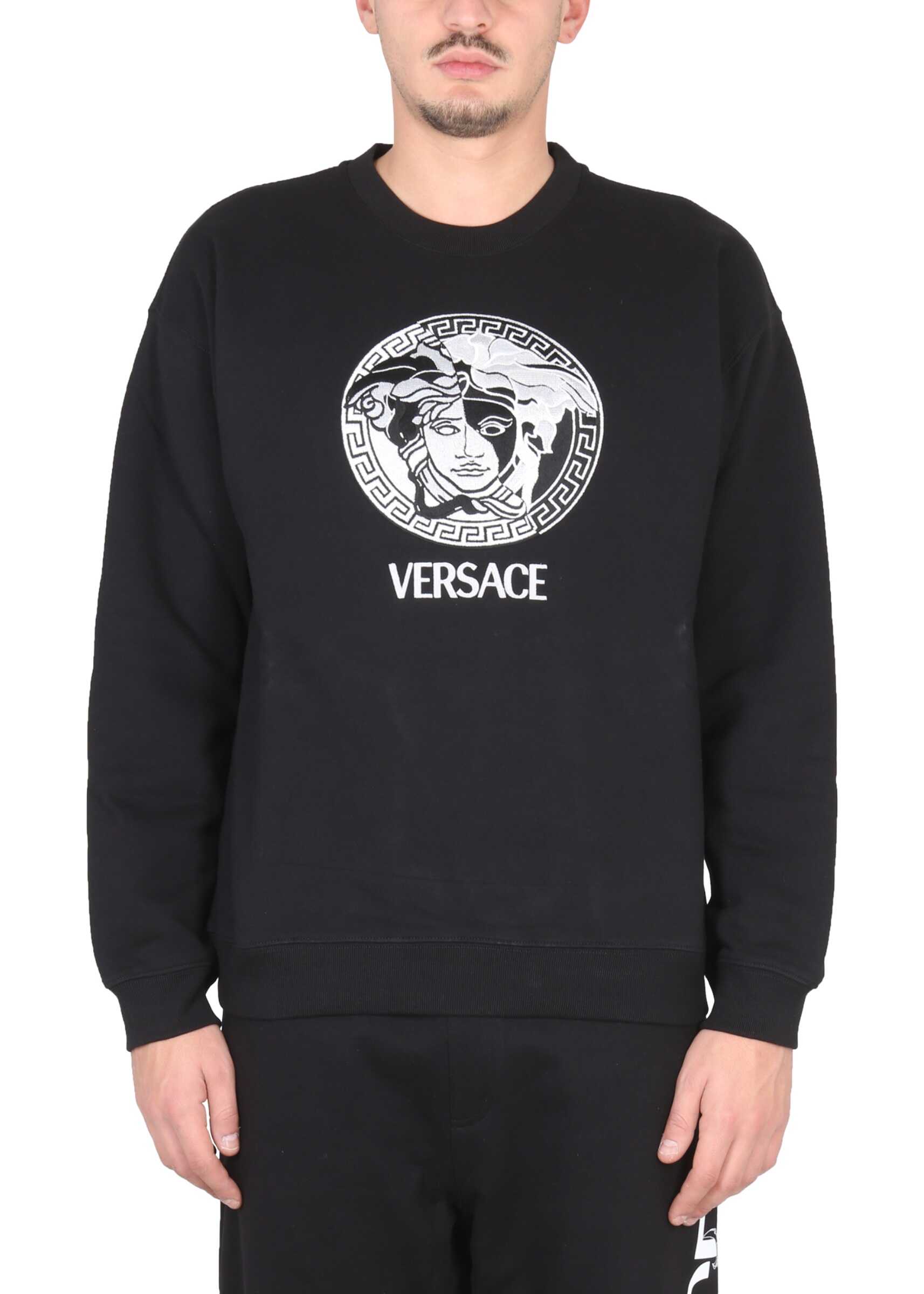 Versace Sweatshirt With Medusa Logo BLACK