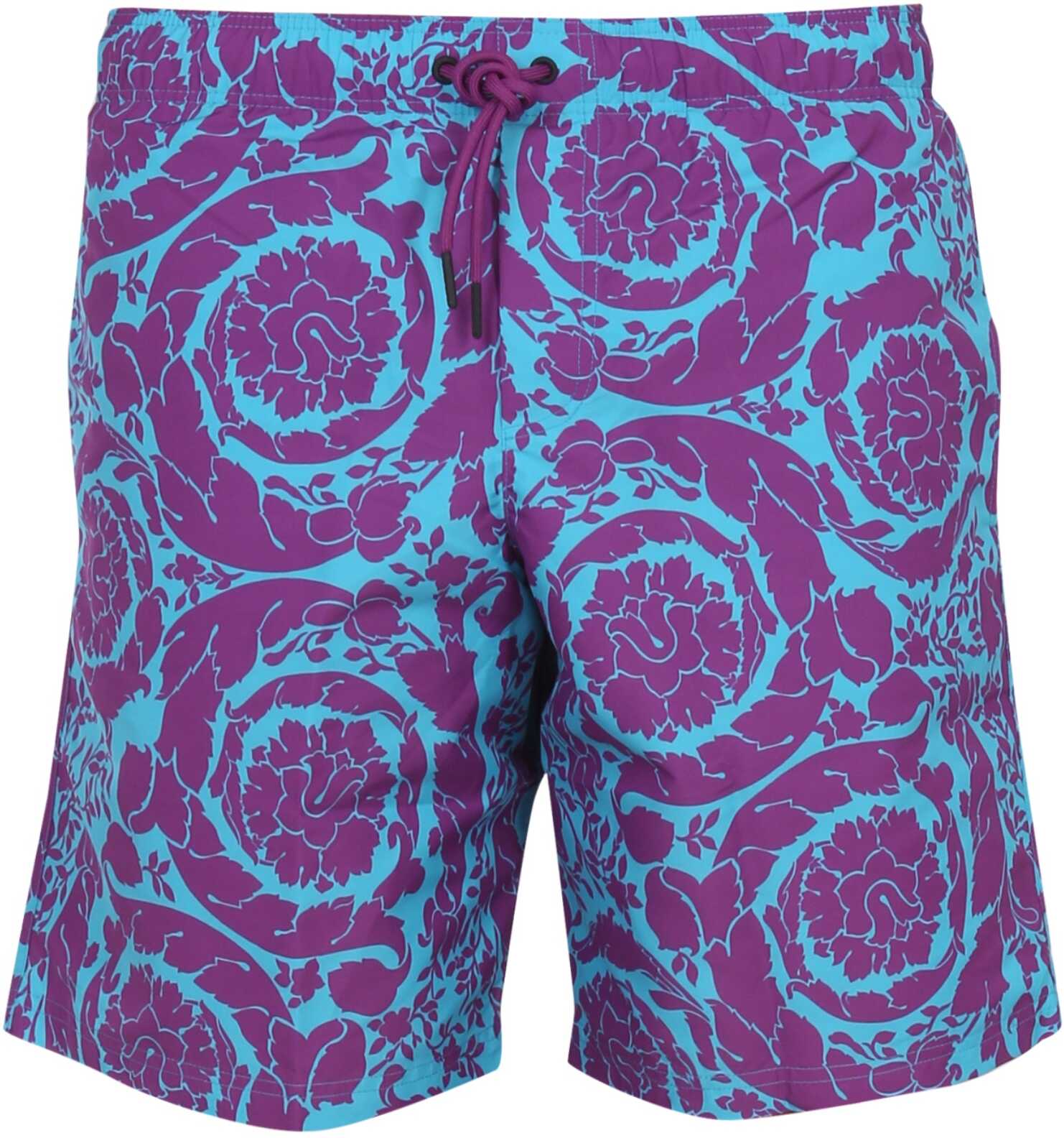 Versace Silhouette Baroque Beach Bermuda Shorts MULTICOLOUR