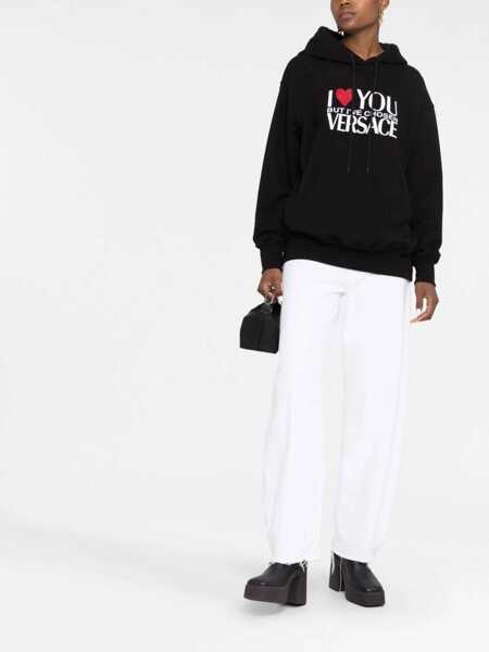 Hanorace Versace Sweatshirt With I Love You Logo BLACK Femei (BM 9416501) 2