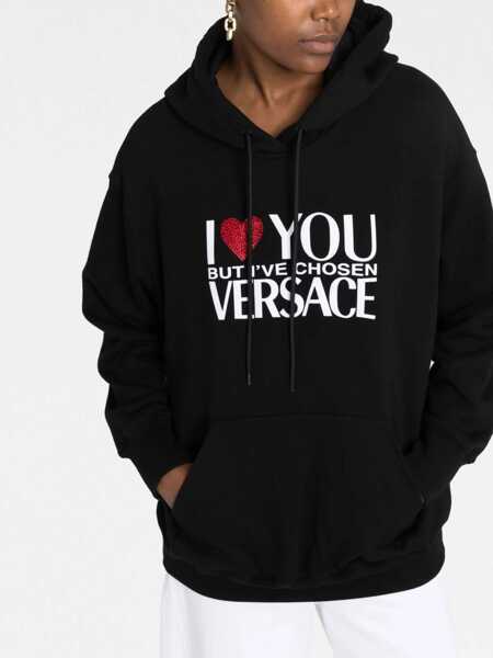 Hanorace Versace Sweatshirt With I Love You Logo BLACK Femei (BM 9416501) 5