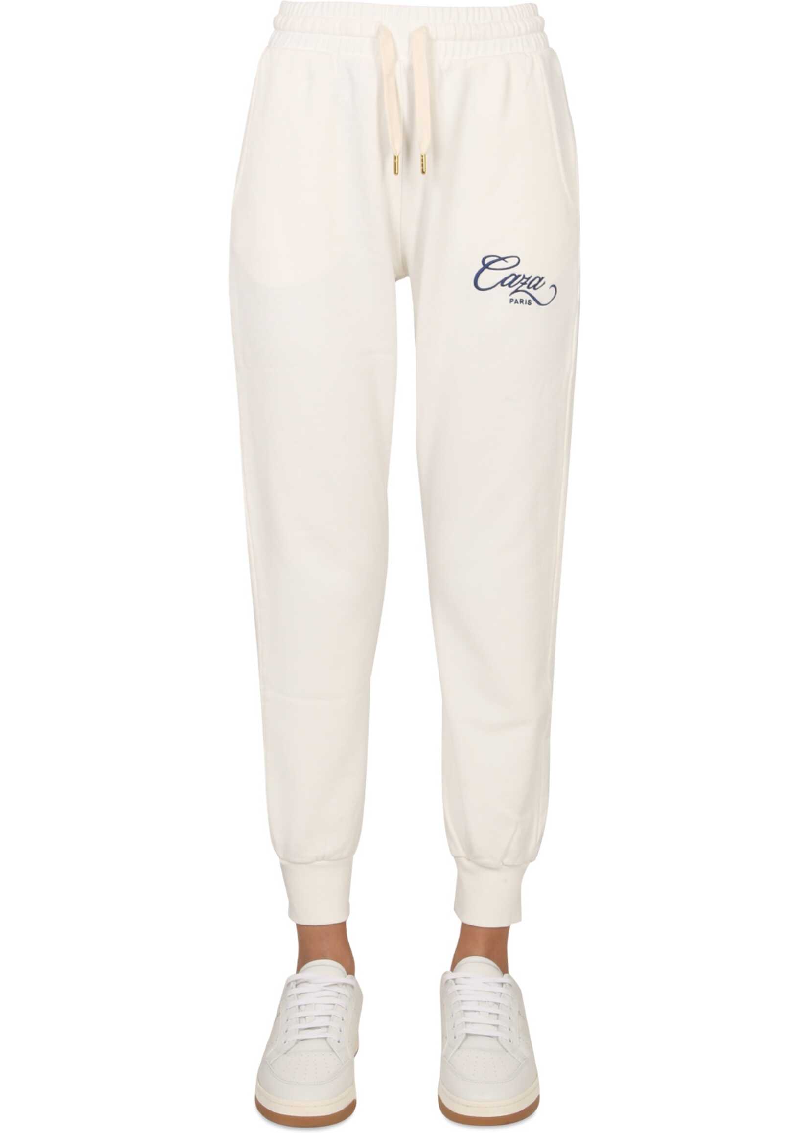 Casablanca Jogging Pants With Logo Embroidery WHITE