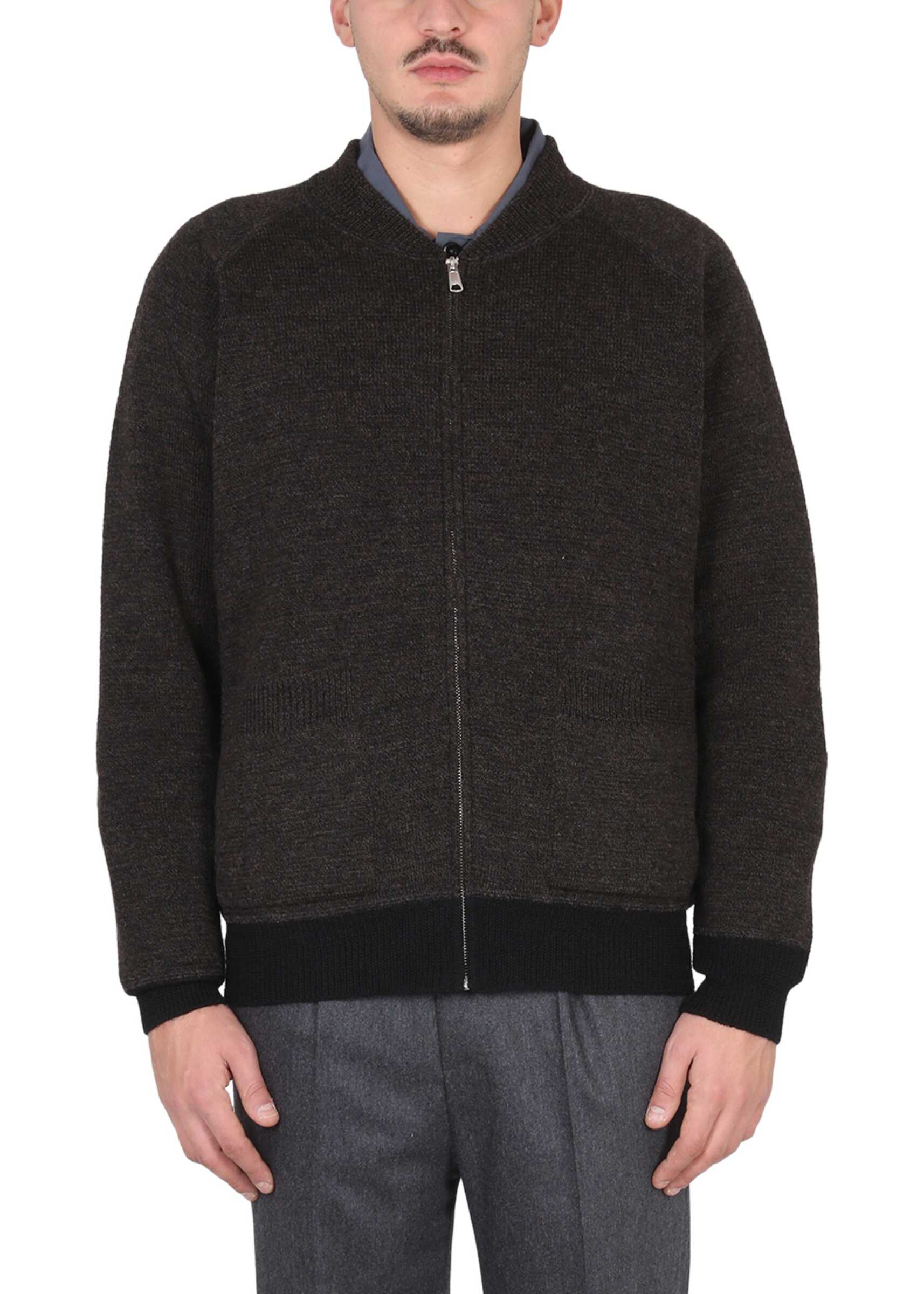 Margaret Howell Wool Bomber. BLACK