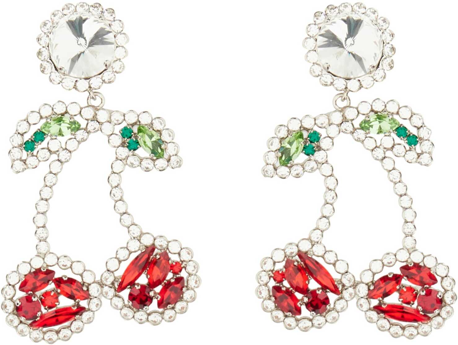 Alessandra Rich Cherry Crystal Earrings SILVER image0