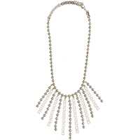 Coliere Dama - Coliere Alessandra Rich Crystal And Chain Necklace With Bangs SILVER Femei (BM 9417173) - B-mall.ro