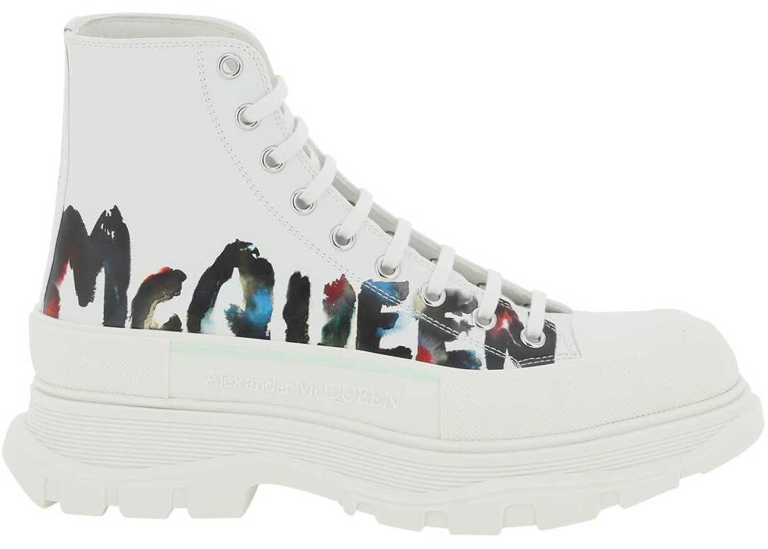 Alexander McQueen Tread Slick Boots OP WH WHI SIL MULTI