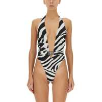 Costume de baie intregi Zebra Print One Piece Swimsuit Femei