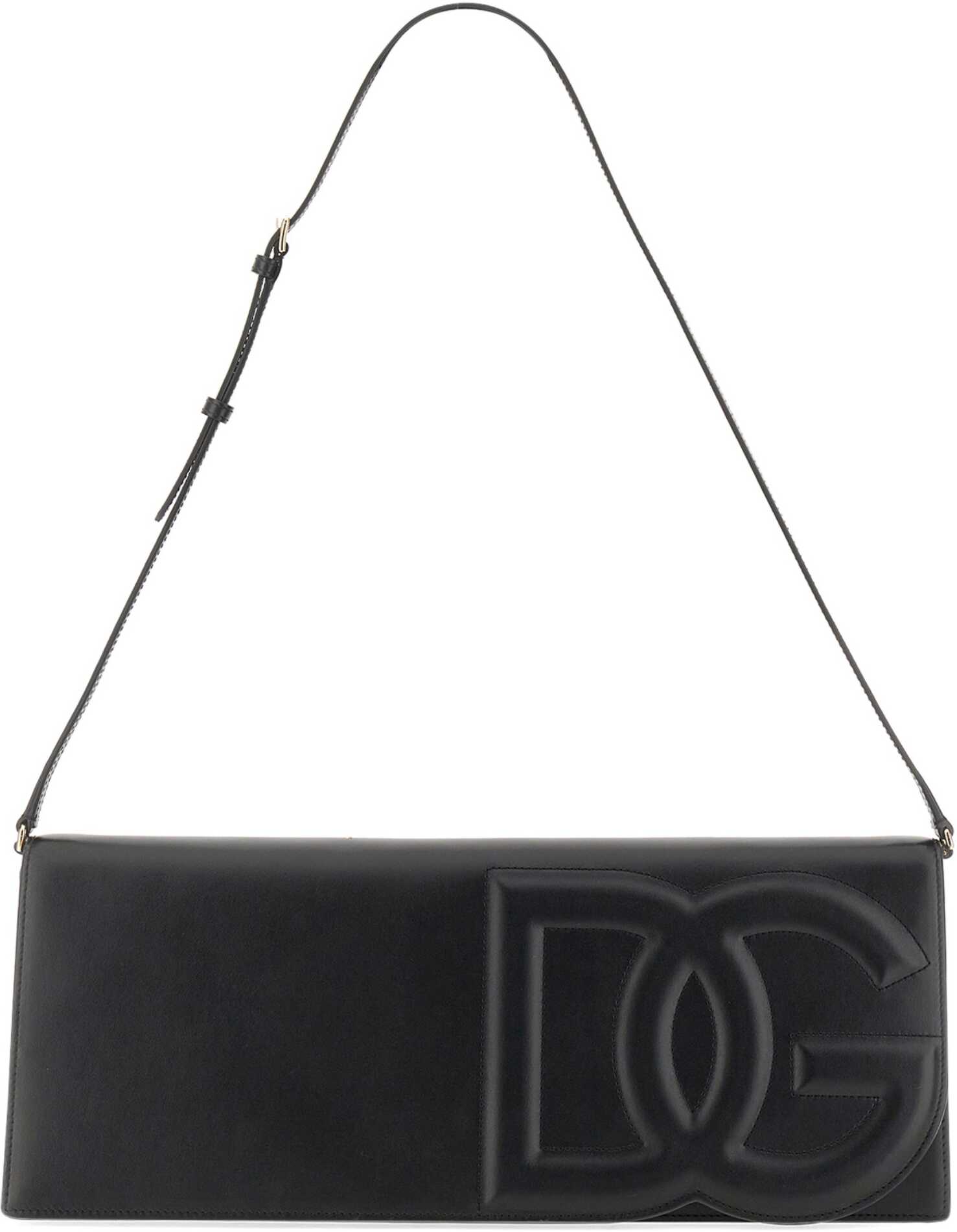 Dolce & Gabbana Baguette Bag With Dg Logo BLACK