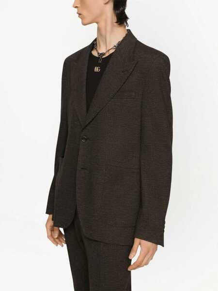 Sacouri office Dolce & Gabbana Single-Breasted Jacket BLACK Barbati (BM 9420425) 5