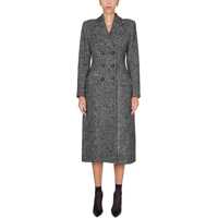 Trenciuri Houndstooth Pattern Coat Femei
