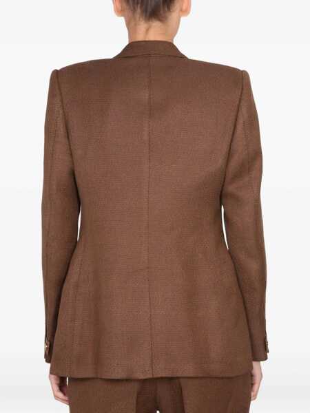 Sacouri office Tom Ford Padlocked Jacket BROWN Femei (BM 9420554) 3