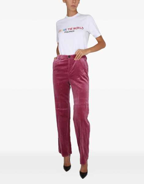 Tricouri DSQUARED2 T-Shirt With Logo WHITE Femei (BM 9420632) 2