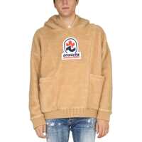 Hanorace Teddy Sweatshirt With Patch "Invicta Dsquared2" Barbati