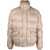 Alexander McQueen Graffiti Logo Print Down Jacket BEIGE