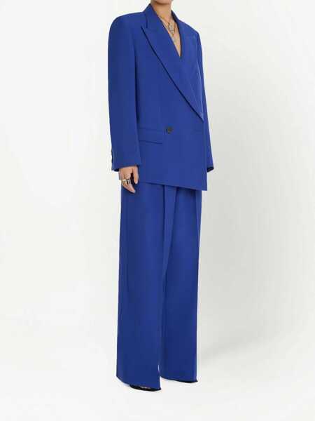 Sacouri Alexander McQueen Structured Double-Breasted Jacket BLUE Femei (BM 9420764) 3