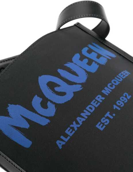 Genti tip postas Alexander McQueen Smartphone Bag With Graffiti Logo BLACK Barbati (BM 9420848) 4