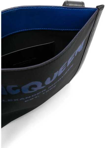 Genti tip postas Alexander McQueen Smartphone Bag With Graffiti Logo BLACK Barbati (BM 9420848) 5