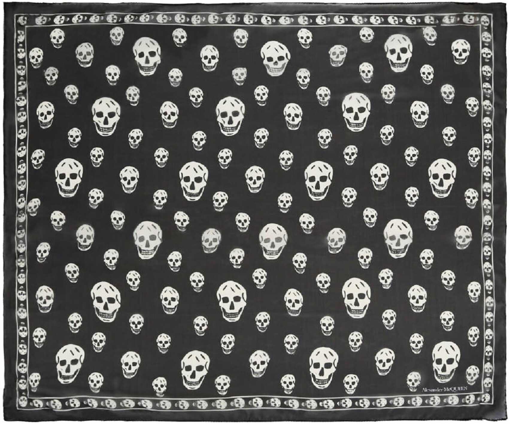 Alexander McQueen Classic Skull Scarf BLACK