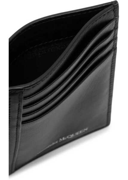 Portofele Alexander McQueen Card Holder With Logo Print BLACK Barbati (BM 9420899) 3