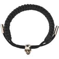 Bratari Alexander McQueen pentru Barbati - Bratari Alexander McQueen Leather Bracelet BLACK Barbati (BM 9421055) - B-mall.ro