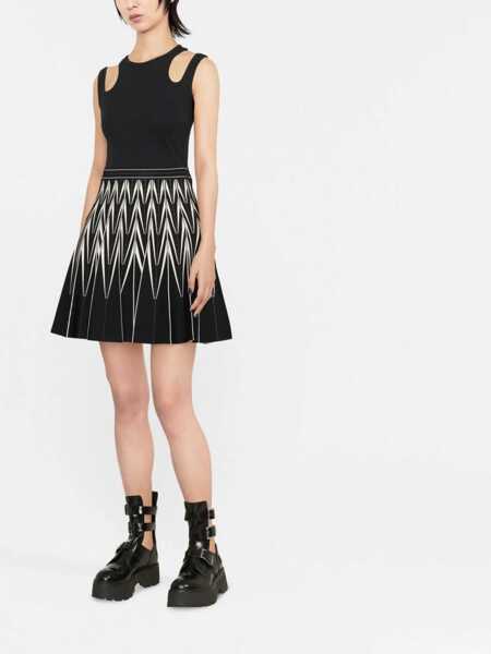 Fuste casual Alexander McQueen Pleated Skirt BLACK Femei (BM 9421076) 2