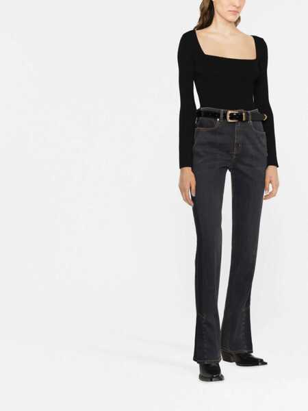 Pantaloni casual Alexander McQueen Jeans Wide Leg BLACK Femei (BM 9421109) 2