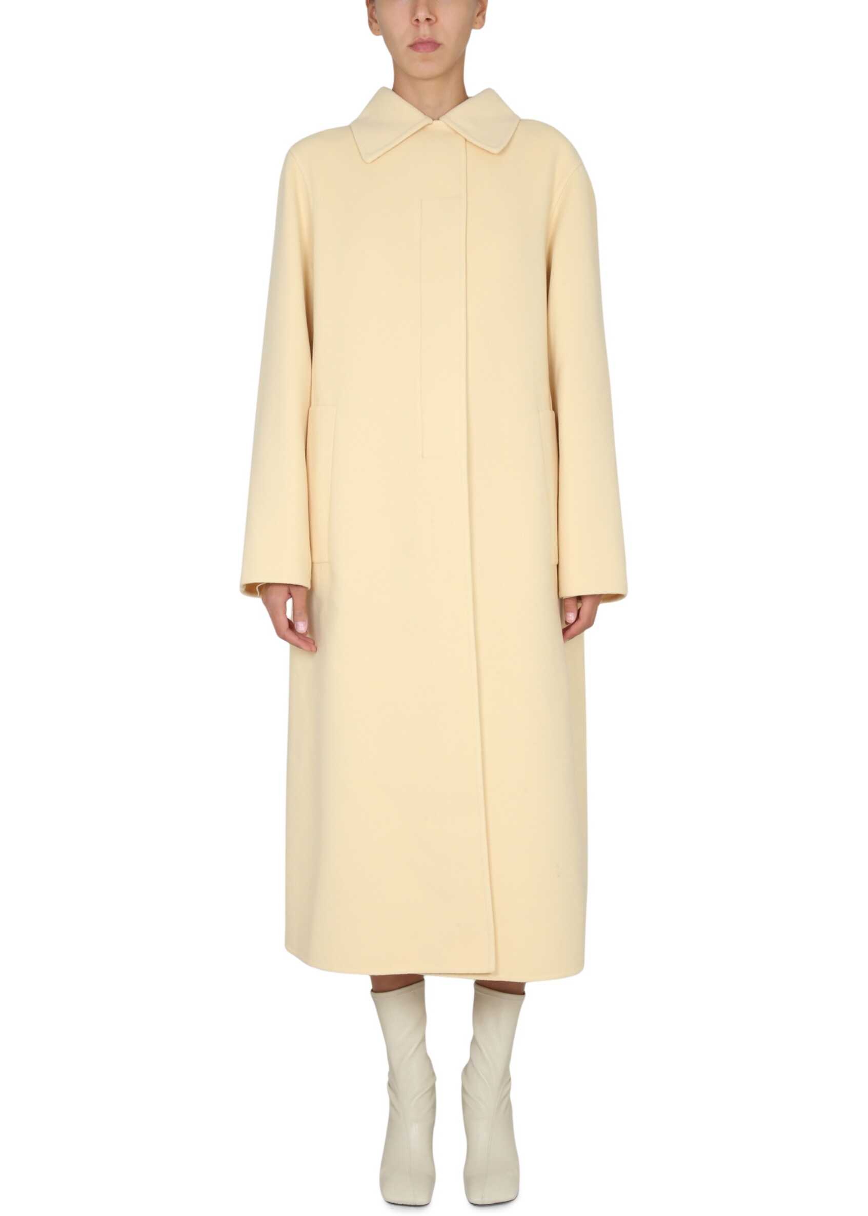 Jil Sander Wool Coat WHITE