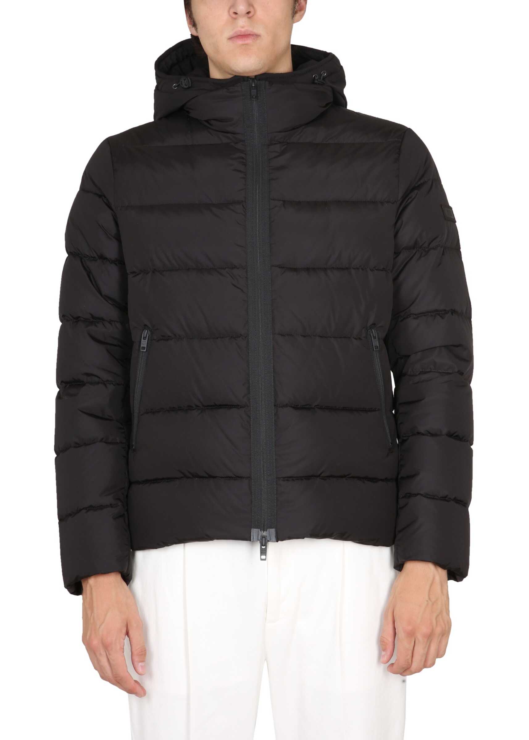 Fay Down Jacket With Hood BLACK