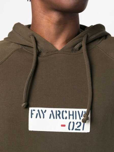 Hanorace Fay Fay Archive Sweatshirt MILITARY GREEN Barbati (BM 9422786) 5