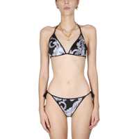 Sutiene Silver Baroque Double-Face Bikini Top Femei