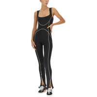 Salopete Jumpsuit With Logo And Contrast Stitching Femei