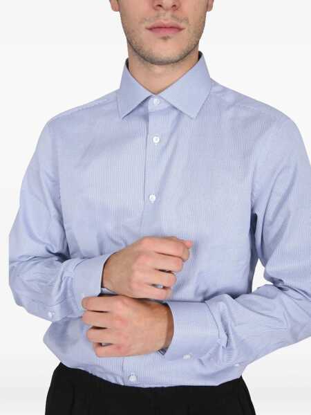 Camasi casual ZEGNA Classic Shirt BLUE Barbati (BM 9423566) 4