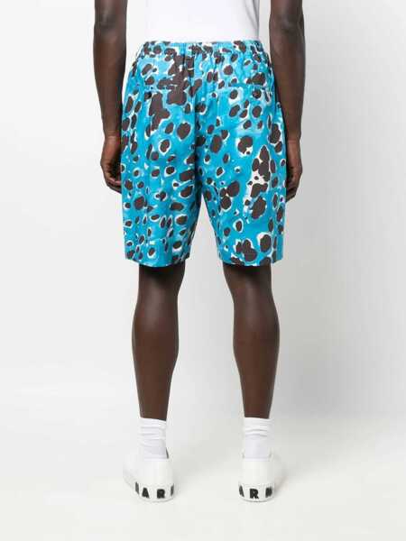 Pantaloni scurti Marni Bermuda Shorts With Pop Dots Print BABY BLUE Barbati (BM 9423761) 4