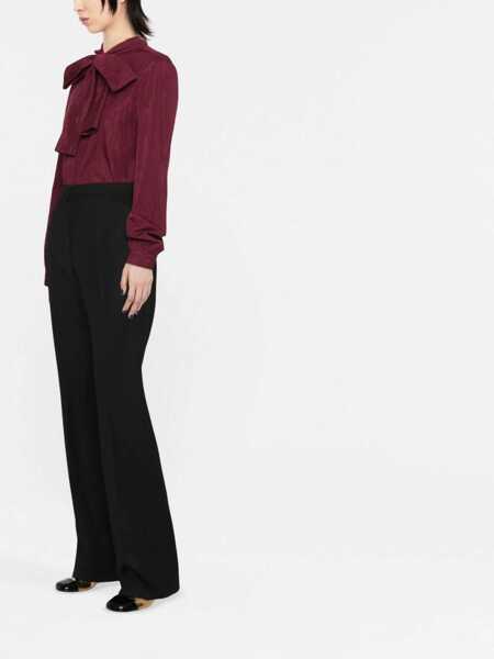 Pantaloni casual Moschino Wool Grain De Poudre Pants BLACK Femei (BM 9424805) 3