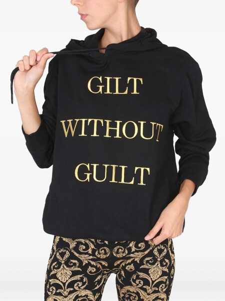 Hanorace Moschino Gilt Without Guilt Sweatshirt BLACK Femei (BM 9425030) 4