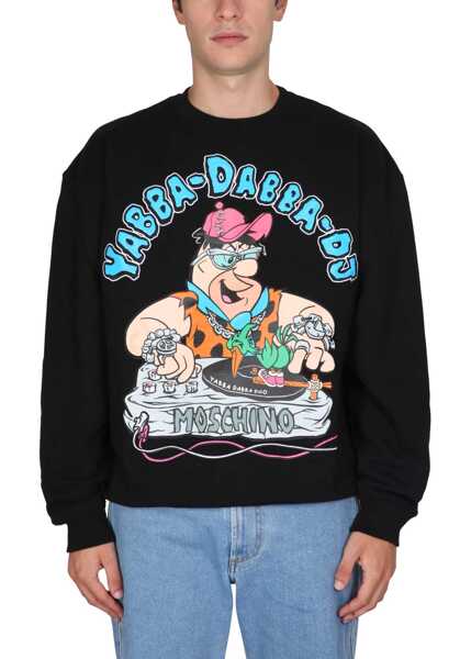 Topuri Barbati Moschino Flinstones Print Sweatshirt