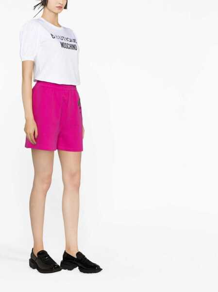 Pantaloni scurti Moschino Shorts With Vinyl Logo PURPLE Femei (BM 9425111) 3