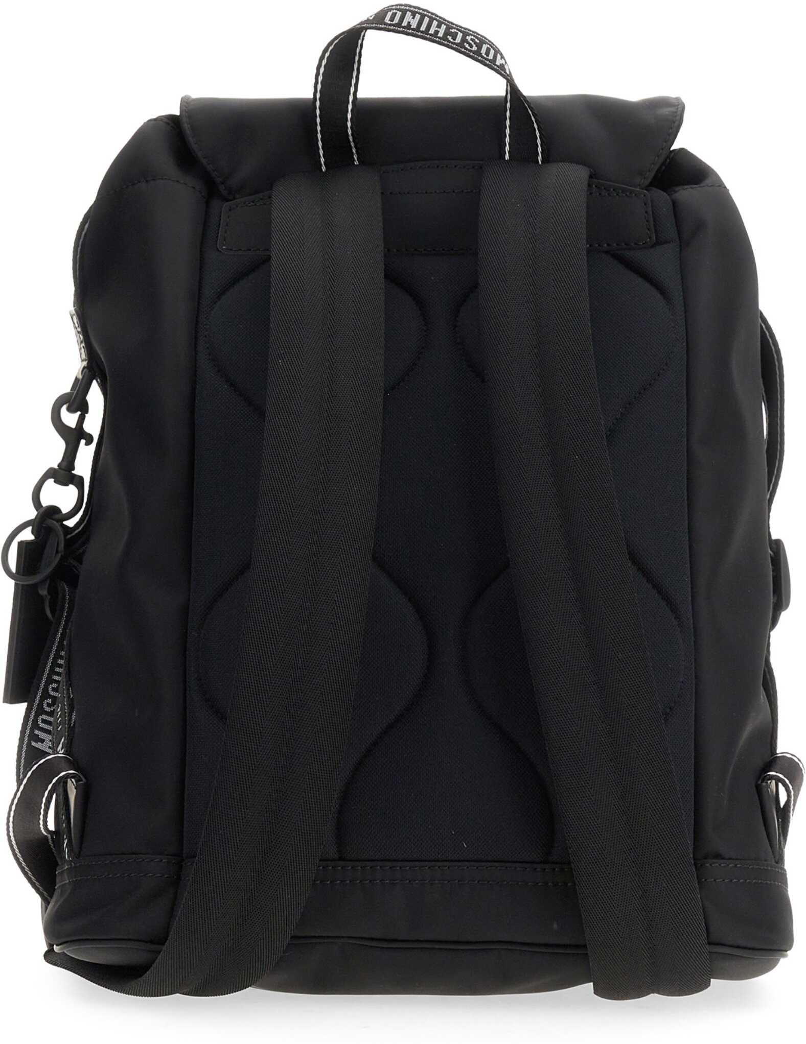 Moschino Backpack With Logo BLACK