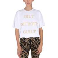 Tricouri Moschino Dama - Tricouri Moschino Guilt Without Guilt T-Shirt WHITE Femei (BM 9425261) - B-mall.ro
