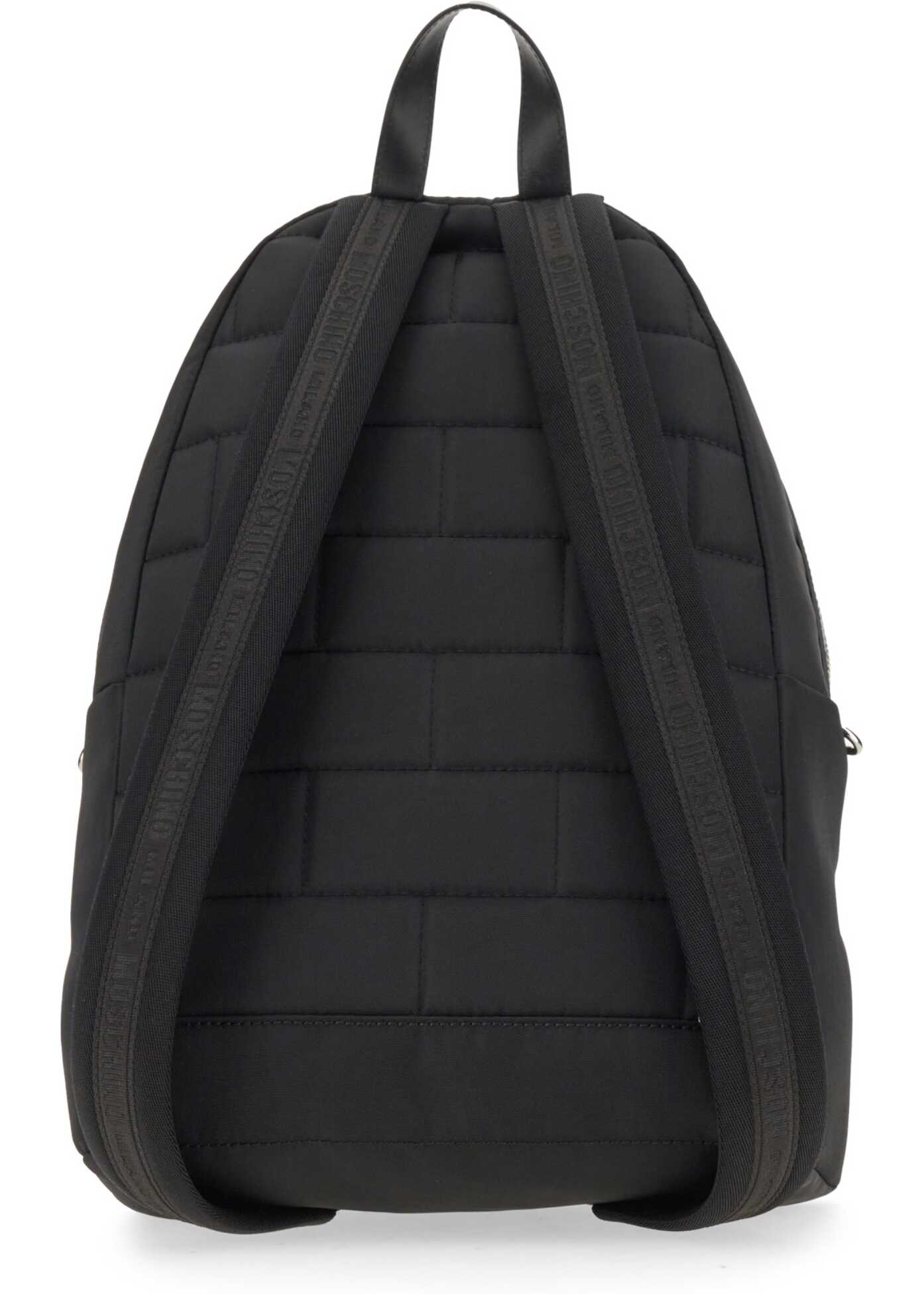 Moschino Large Backpack With Logo BLACK