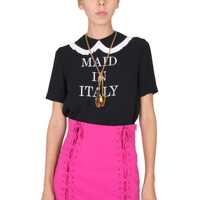 Tricouri Moschino Dama - Tricouri Moschino Maid In In Italy T-Shirt BLACK Femei (BM 9425366) - B-mall.ro