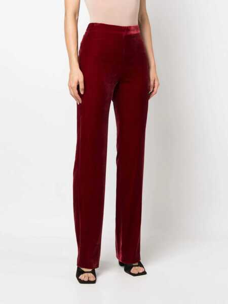 Pantaloni casual LOVE Moschino Pann Velvet Pants RED Femei (BM 9425438) 3