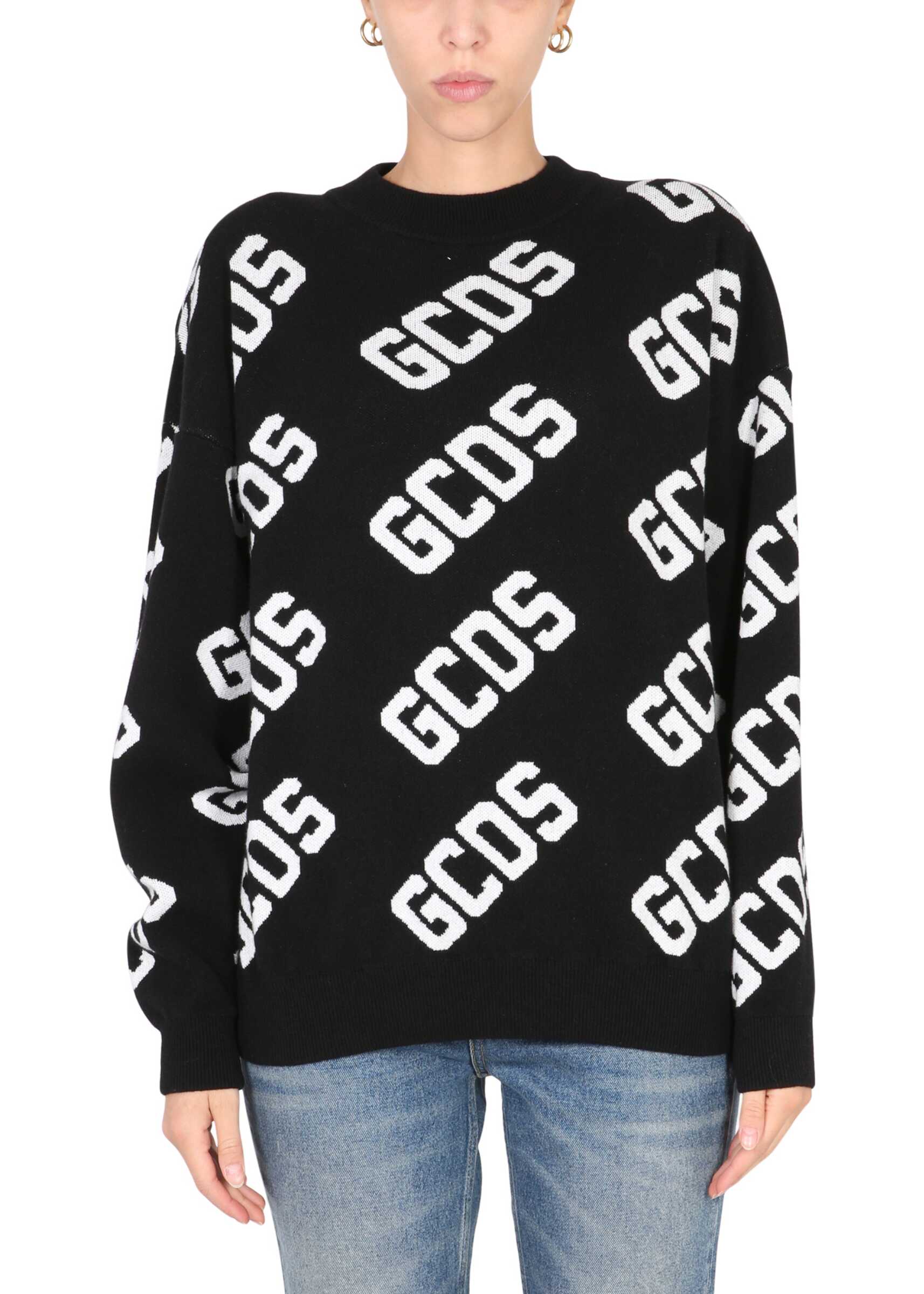 GCDS Crewneck Sweater BLACK