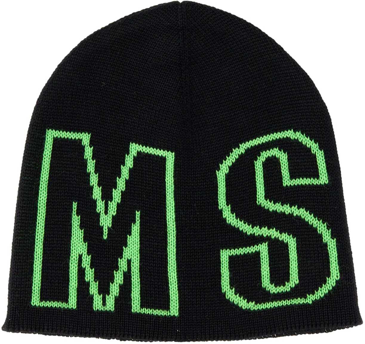 MSGM Beanie Hat With Logo BLACK