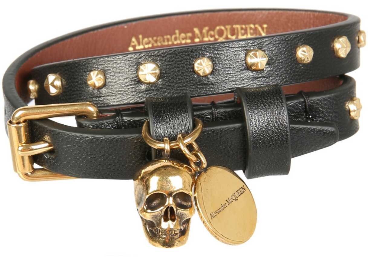 Alexander McQueen Double Twist Bracelet BLACK image0