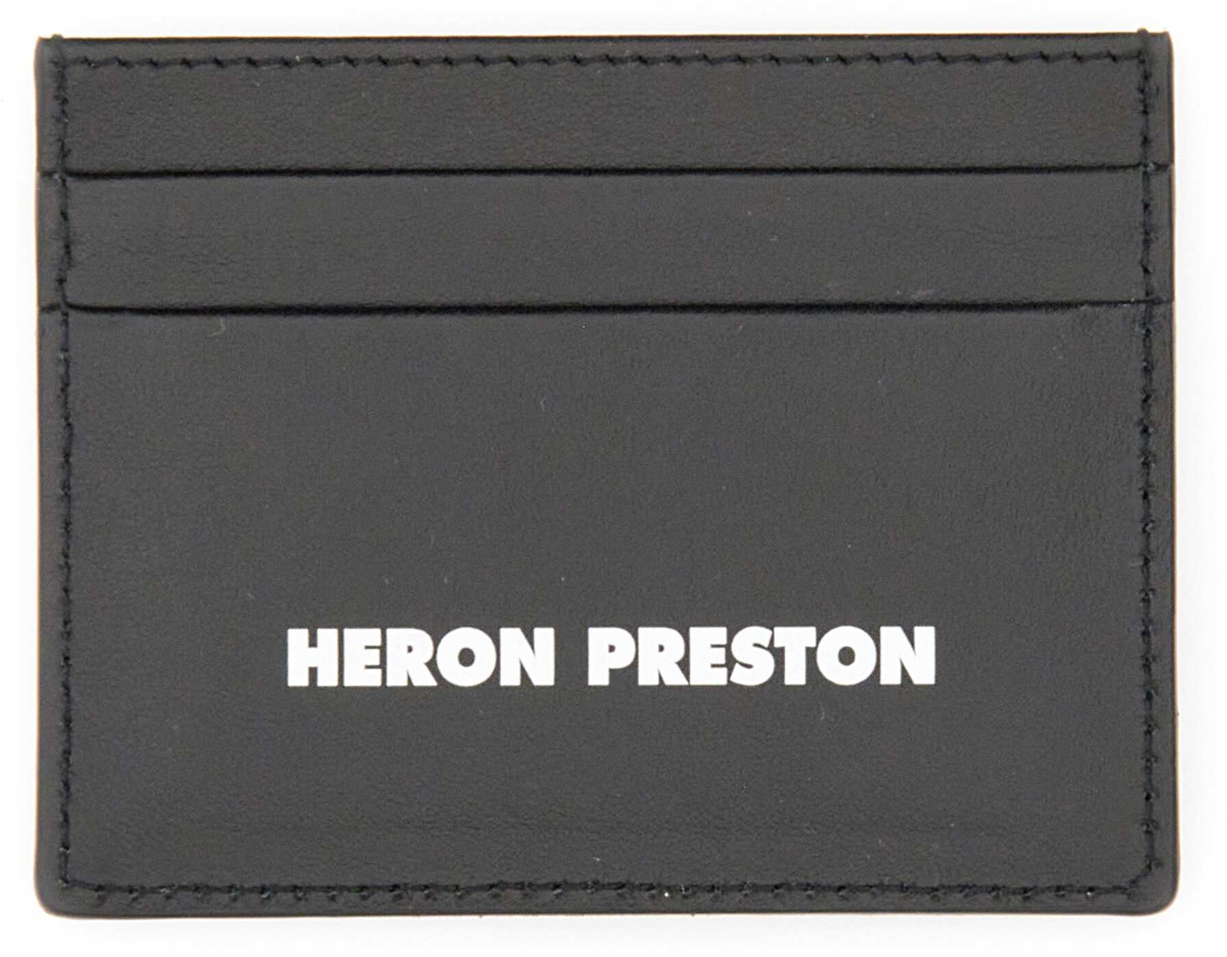 Heron Preston Card Holder With Logo Print BLACK